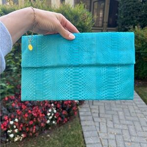 Elegant Turquoise Clutch